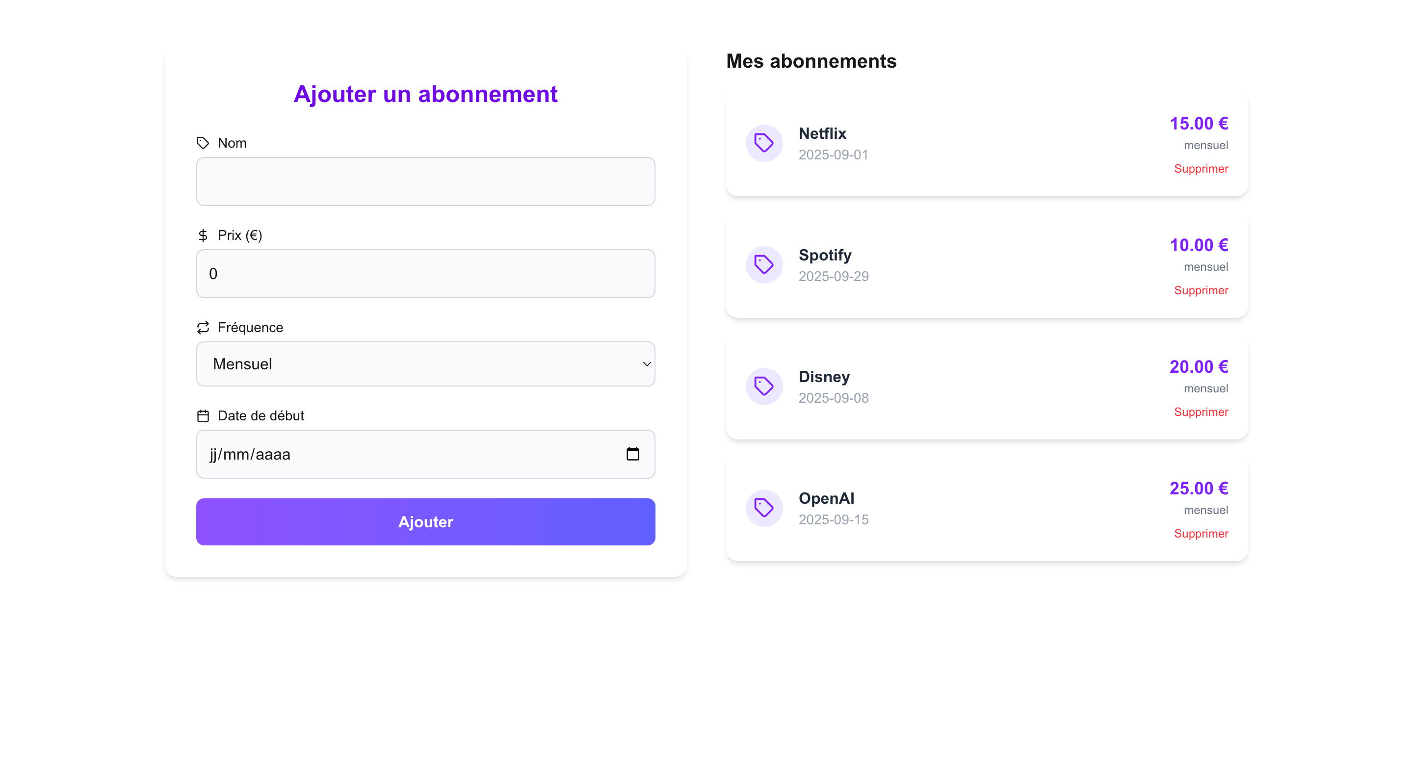 Abonéo - Gestion d'abonnements